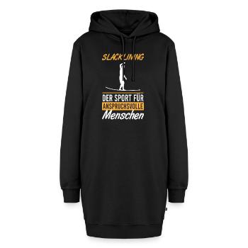 Slackline Meisterklasse - Geschenk - Hoodie-Kleid - Schwarz - Vorne