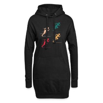 Sprinters colorés Elite - Sweat-shirt à capuche long Femme - noir - Devant