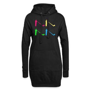 Cadeau coloré de cor des Alpes - variété sonore - Sweat-shirt à capuche long Femme - noir - Devant