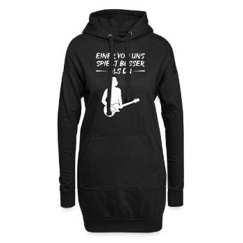 Better Guitarist - Top Cadeau Chemise - Sweat-shirt à capuche long Femme - noir - Devant