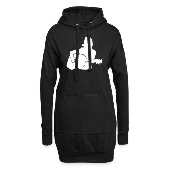 Guitariste Melody cadeau Highlight - Sweat-shirt à capuche long Femme - noir - Devant