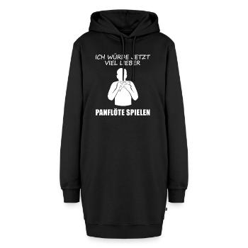 Préférez la flûte de Pan à la vie de tous les jours - cadeau - Sweat-shirt à capuche long Femme - noir - Devant