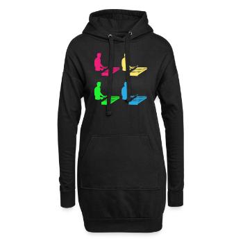Bunte Rhythmen Xylophon Virtuose Geschenk - Hoodie-Kleid - Schwarz - Vorne