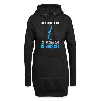 Königssee-Pflicht - Sonst nichts! - Hoodie-Kleid - Schwarz - Vorne