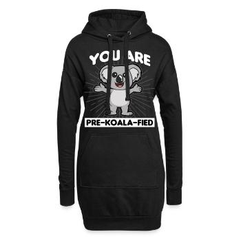Koala Eukalyptus Australien - Hoodie-Kleid - Schwarz - Vorne
