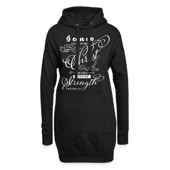Bibelvers Christliche Sprüche Geschenk Bibel Jesus - Hoodie-Kleid - Schwarz - Vorne