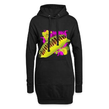 Carnivorous Monster - Sweat-shirt à capuche long Femme - noir - Devant