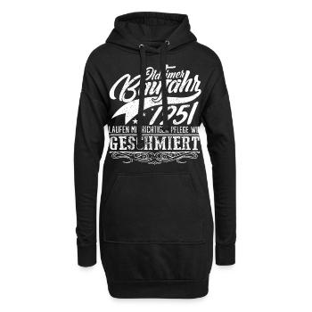 Oldtimer Baujahr 1951 - Hoodie-Kleid - Schwarz - Vorne