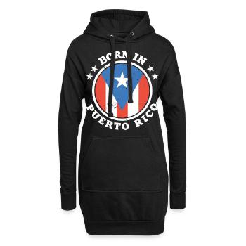 Drapeau de Porto Rico - Sweat-shirt à capuche long Femme - noir - Devant
