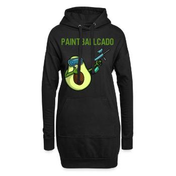 Paintball - Sweat-shirt à capuche long Femme - noir - Devant