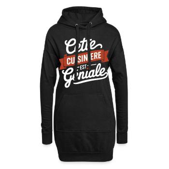 Dieser Kocher ist fantastisch - Hoodie-Kleid - Schwarz - Vorne