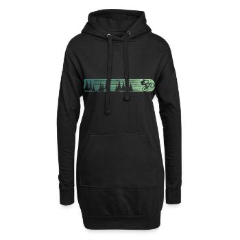 Mountain bike T-shirt - Hoodie Dress - black - Front