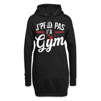 Ich kann nicht, ich habe ein Fitnessstudio - Hoodie-Kleid - Schwarz - Vorne