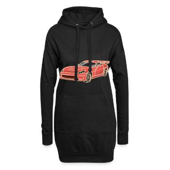 Voiture de course Enfants - Sweat-shirt à capuche long Femme - noir - Devant