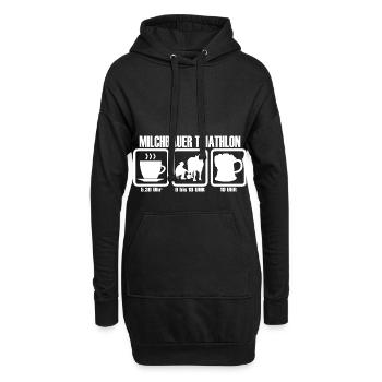 Producteur laitier agriculteur agriculteur triathlon - Sweat-shirt à capuche long Femme - noir - Devant