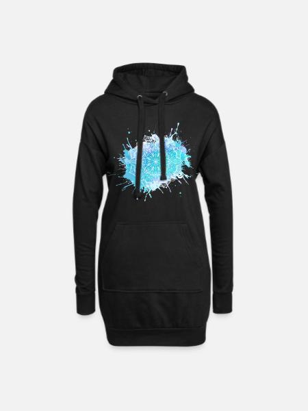 Mandala - Sweat-shirt à capuche long Femme - noir