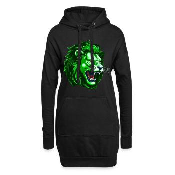 Tête de Lion Tête de Lion Vert - Sweat-shirt à capuche long Femme - noir - Devant