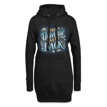Das Universum - Hoodie-Kleid - Schwarz - Vorne