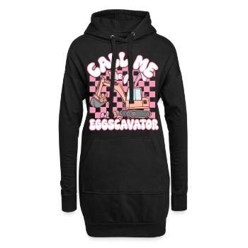 Appelez-moi l’Eggscavator Pâques - Sweat-shirt à capuche long Femme - noir - Devant