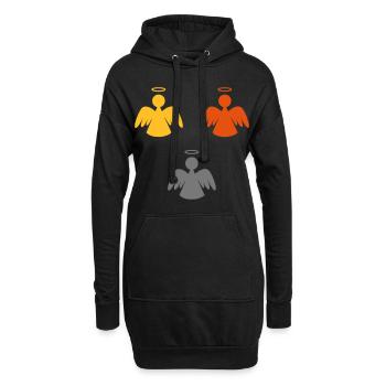 Engel - Hoodie-Kleid - Schwarz - Vorne