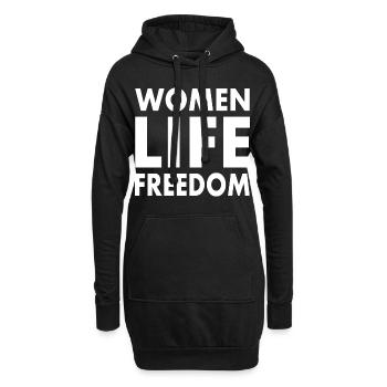 Women life freedom iran - Hoodie-Kleid - Schwarz - Vorne