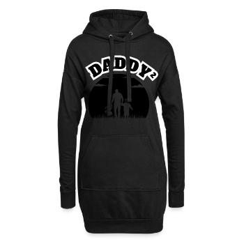 Daddy² Kid Boy Black - Hoodie-Kleid - Schwarz - Vorne