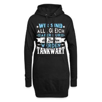 Aber nur die Besten werden TANKWART Tankstelle - Hoodie-Kleid - Schwarz - Vorne