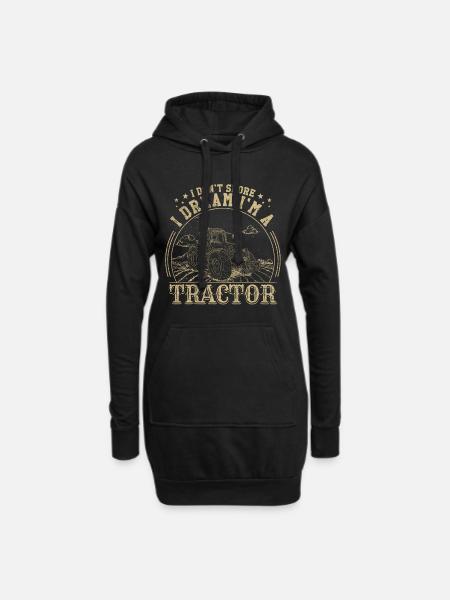 Traktor - Hoodie-Kleid - Schwarz