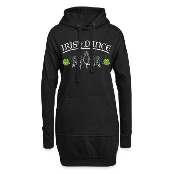 Danse irlandaise - Sweat-shirt à capuche long Femme - noir - Devant
