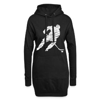 Eishockey - Hoodie-Kleid - Schwarz - Vorne