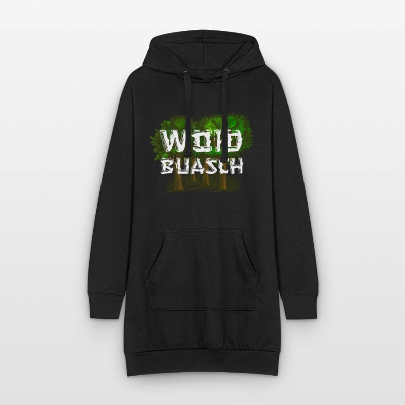 Woidbuasch dialecte dialecte dialecte bois forestier Sweat-shirt à capuche long Femme