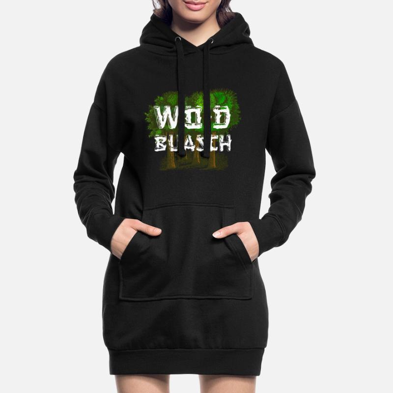 Woidbuasch dialecte dialecte dialecte bois forestier Sweat-shirt à capuche long Femme