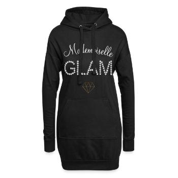 Mademoiselle Glam Glamour - Hoodie-Kleid - Schwarz - Vorne