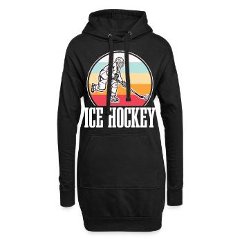 Eishockey Ice Hockey - Hoodie-Kleid - Schwarz - Vorne