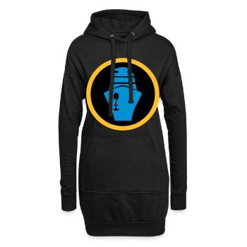 Schiff | Kreuzfahrt | Fähre - Hoodie-Kleid - Schwarz - Vorne