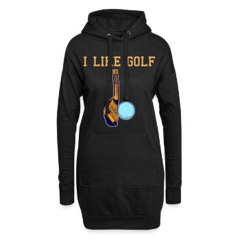 Golf Liebe - Hoodie-Kleid - Schwarz - Vorne