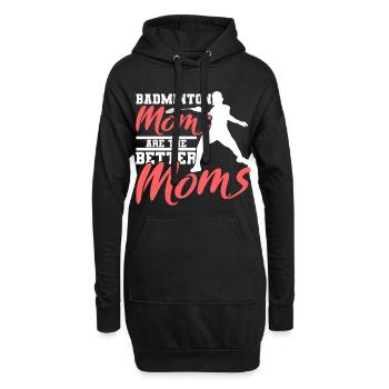 Badminton Mama - Hoodie-Kleid - Schwarz - Vorne