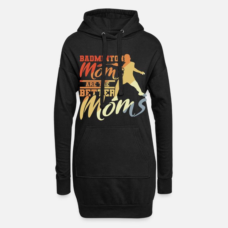 Mère de badminton - Sweat-shirt à capuche long Femme - noir