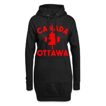 Kanada Ottawa Ontario - Hoodie-Kleid - Schwarz - Vorne