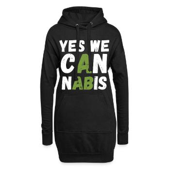 Oui, nous le cannabis ! - Sweat-shirt à capuche long Femme - noir - Devant