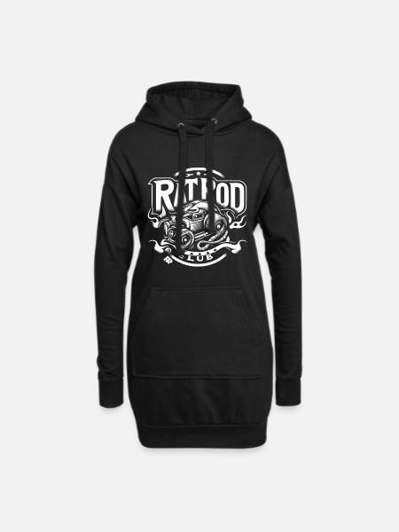 Chemise Ratsking Ratlook – Style rustique personnalisé - Sweat-shirt à capuche long Femme - noir