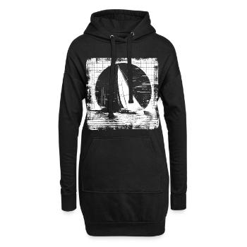 Voile - Sweat-shirt à capuche long Femme - noir - Devant