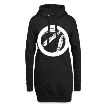 Basketball Ball Skizze - Hoodie-Kleid - Schwarz - Vorne
