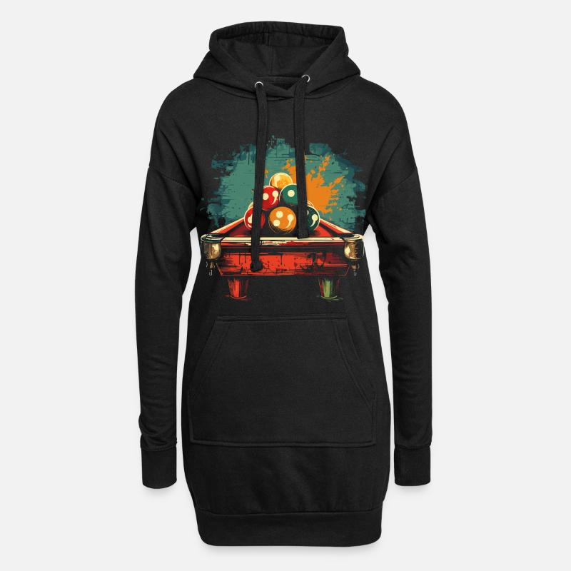 Billiard Comic Style - Hoodie Dress - black