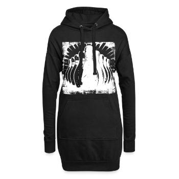 Quilles Bowling - Sweat-shirt à capuche long Femme - noir - Devant