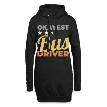 Durchschnittlicher Busfahrer - Hoodie-Kleid - Schwarz - Vorne