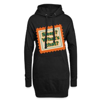 Dormir Qu’est-ce que c’est que ce design de tampon rétro - Sweat-shirt à capuche long Femme - noir - Devant