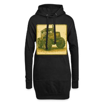 Mordeur de champ - Sweat-shirt à capuche long Femme - noir - Devant