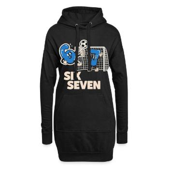6-7 Italian Meme Lustiges Fußball Geschen - Hoodie-Kleid - Schwarz - Vorne