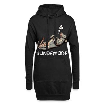 Hundemüde Weimaraner Weimaranerhalter Silbergeist - Hoodie-Kleid - Schwarz - Vorne
